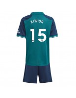 Arsenal Jakub Kiwior #15 Alternativní dres pro děti 2023-24 Krátký Rukáv (+ trenýrky)